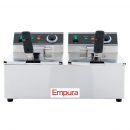 Empura E-DF-6L/2 30 lb. Dual Tank Electric Countertop Fryer - 120V