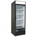 Empura E-EGM-23FB Black 26 4/5" Wide 1-Section Insulated Triple-Pane Self-Closing Glass Door Freezer Merchandiser, 115V