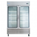 Empura E-KB54FG 54" Freezer 2 Glass Door Stainless Reach In - 43.9 cu. ft.