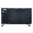 Empura E-KBB702B Black Solid Door 27" Deep Back Bar Cooler - 69" Wide