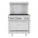 Empura EGR-36 36" Stainless Steel Commercial Gas Range with Oven, 6 Burners, 211,000 BTU