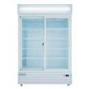 Empura ESM-42W 52.3" White Sliding Glass Door Merchandiser Refrigerator With 2 Doors, 42 Cubic Ft, 115 Volts