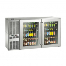 Perlick DZS60_SSLGDC_WW 60 Inch Dual-Zone Back Bar Refrigerated White and Red Wine Storage Cabinet With 2 Glass Doors with Stainless Steel Frames and Left Condensing Unit