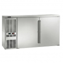 Perlick DZS60_SSLSDC_WW 60 Inch Dual-Zone Back Bar Refrigerated Wine Storage Cabinet with 2 Stainless Steel Doors and Left Condensing Unit