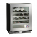 Perlick HB24WSLP_SSGDC 24" Low Profile ADA Compliant Undercounter Wine Reserve Refrigerator, Glass Door with Stainless Steel Frame