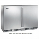 Perlick HC48RW4_BSDC 48 Inch C-Series Dual-Zone Undercounter Refrigerator with Solid Black Vinyl Doors