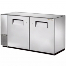 True TBB-24GAL-60-S-HC 60" Stainless Steel Narrow Under Bar Refrigerator with Galvanized Top and Two Solid Doors