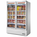 True FLM-54F~TSL01 White Full Length 53-7/8" Two Section Freezer Merchandiser - 115V