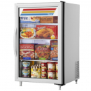 True GDM-07F-HC~TSL01 24 1/8" White Countertop Glass Door Freezer Merchandiser with LED Interior Lighting - 115V