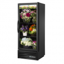 True GDM-12FC-HC~TSL01 24 7/8" Black Glass Door Floral Case with 2 Shelves and Hydrocarbon Refrigerant - 115V