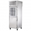 True STA1RPT-1HG/1HS-1G-HC 27.5" Spec Series Pass-Thru 1-Section Refrigerator With 1 Glass And 1 Solid Half Door On Front And 1 Glass Door On Rear, Aluminum Interior And Chrome Shelves With Hydrocarbon Refrigerant, 115 Volts