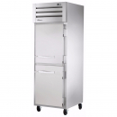 True STA1RPT-2HS-1S-HC 27.5" Spec Series Pass-Thru 1-Section Refrigerator With 2 Solid Half Doors On Front And 1 Solid Door On Rear, Aluminum Interior And Chrome Shelves With Hydrocarbon Refrigerant, 115 Volts