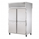 True STA2RPT-4HS-2G-HC 53" Spec Series Pass-Thru 2-Section Refrigerator With 4 Solid Half Doors On Front And 2 Glass Doors On Rear, Aluminum Interior And Chrome Shelves With Hydrocarbon Refrigerant, 115 Volts