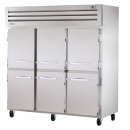 True STG3F-6HS Spec Series 77.75" Three-Section Half-Door Reach-In Freezer, 85 cu. ft.