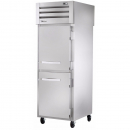 True STR1RPT-2HS-1G-HC 27" One Section Solid Half Door Pass-Thru Refrigerator with Glass Rear Door - 31 cu. ft.