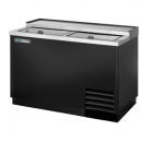 True T-50-GC-HC 49 5/8" Black / Stainless Steel Glass and Plate Froster with 5 Shelves and Hydrocarbon Refrigerant - 115V