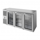 True TBR84-RISZ1-L-S-GGG-1 Stainless Steel 84" Glass Door Back Bar Refrigerator with LED Interior Lighting