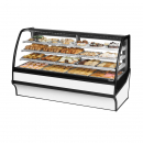 True TDM-DC-77-GE/GE-W-W 77" White Curved Glass Dry Bakery Display Case