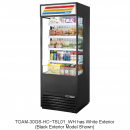 True TOAM-30GS-HC~TSL01 White 30" Wide Glass-Sided Standard-Look R290 Hydrocarbon Insulated Vertical Open Air Curtain Refrigerated Merchandiser, 115V 3/4 HP