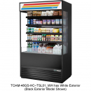 True TOAM-48GS-HC~TSL01 White 48" Wide Glass-Sided Standard-Look R290 Hydrocarbon Insulated Vertical Open Air Curtain Refrigerated Merchandiser, 208-230V 1 1/2 HP