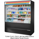 True TOAM-72-HC~TSL01 White 72" Wide Standard-Look R290 Hydrocarbon Insulated Vertical Open Air Curtain Refrigerated Merchandiser, 208-230V 2 1/4 HP