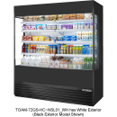 True TOAM-72GS-HC~NSL01 White 72" Wide Glass-Sided Non-Standard-Look R290 Hydrocarbon Open Vertical Air Curtain Refrigerated Merchandiser, 208-230V 2 1/4 HP