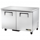 True TUC-48F-HC 48" Two Solid Door Undercounter Freezer - 25 cu. ft.