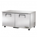 True TUC-60F-HC 60" Wide 2 Solid Door Undercounter Freezer