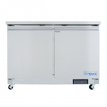 Empura E-KUC48F 48.2" Stainless Steel Undercounter Freezer With 2 Doors - 10.1 Cu Ft, 115 Volts