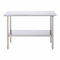 Empura E-WTS-3048-418 30" x 48" x 34" Stainless Steel Worktable, Stainless Legs