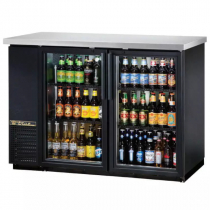 True TBB-24-48G-HC-LD 49" Narrow Glass Door Back Bar Refrigerator with LED Lighting