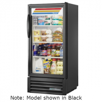True GDM-10-HC-TSL01 24 7/8" White Glass Door Refrigerated Merchandiser with LED Lighting - 115V