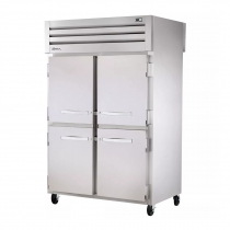 True STA2R-4HS-HC 53" Spec Series Reach-In 2-Section Refrigerator With 4 Solid Half Doors, Aluminum Interior And Chrome Shelves With Hydrocarbon Refrigerant, 115 Volts