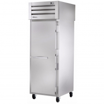 True STG1RPT-1S-1G-HC 27.5" Spec Series Pass-Thru 1-Section Refrigerator With 1 Solid Door On Front And 1 Glass Door On Rear, Aluminum Interior And PVC Wire Shelves With Hydrocarbon Refrigerant, 115 Volts