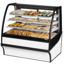 True TDM-DC-48-GE/GE-W-W 48" White Curved Glass Dry Bakery Display Case