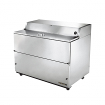 True TMC-58-S-SS-HC 58" One Sided Milk Cooler with Stainless Steel Interior and Exterior