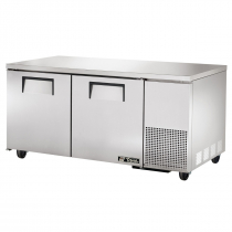 True TUC-67F 67" Wide 2-Solid Door Deep Undercounter Freezer