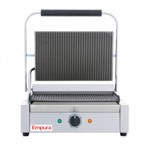 Empura E-SG-811 Single Grooved Commercial Panini Sandwich Grill - 120V, 1750W