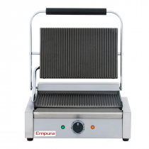 Empura E-SG-811E Single Grooved Commercial Panini Sandwich Grill - 120V, 1750W