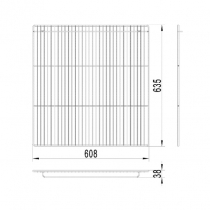 Empura W0402196 Coated Wire Shelf Right/Left Shelf for E-49 E-49F E-72 E-72F EDM-72 Refrigeration