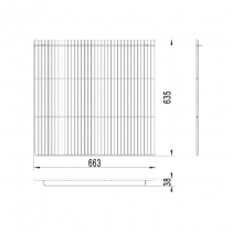 Empura W0402198 Coated Wire Shelf Middle Shelf for E-72, E-72F and EDM-72 Refrigeration