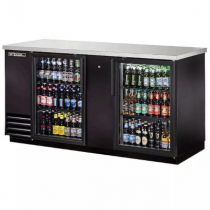 True TBB-3G-HC-LD 69" Glass Door Back Bar Refrigerator with LED Lighting