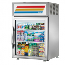 True GDM-05-S-HC~TSL01 24" Stainless Steel Countertop Display Refrigerator with Swing Door - 115V