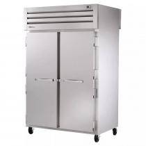 True STA2RPT-2S-2S-HC 53" Spec Series Pass-Thru 2-Section Refrigerator With 2 Solid Doors On Front And 2 Solid Doors On Rear, Aluminum Interior And Chrome Shelves With Hydrocarbon Refrigerant, 115 Volts