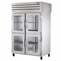 True STR2RPT-4HG-2S-HC 53" Wide Front 4-Glass Half/Rear 2-Solid Door Pass-Thru Refrigerator