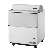 True TMC-34-HC 34" One Sided Milk Cooler with White / Stainless Steel Exterior and Aluminum Interior