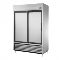 True TSD-47-HC 54" TSD Series Reach-In Refrigerator With 2 Stainless Steel Sliding Doors, Aluminum Interior And 6 PVC Coated Shelves, 115 Volts