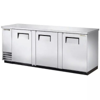 True TBB-4-S-HC 90" Stainless Steel Back Bar Refrigerator