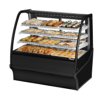 True TDM-DC-48-GE/GE-B-W 48" Black Curved Glass Dry Bakery Display Case