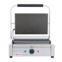 Empura E-SG-811 Single Grooved Commercial Panini Sandwich Grill - 120V, 1750W